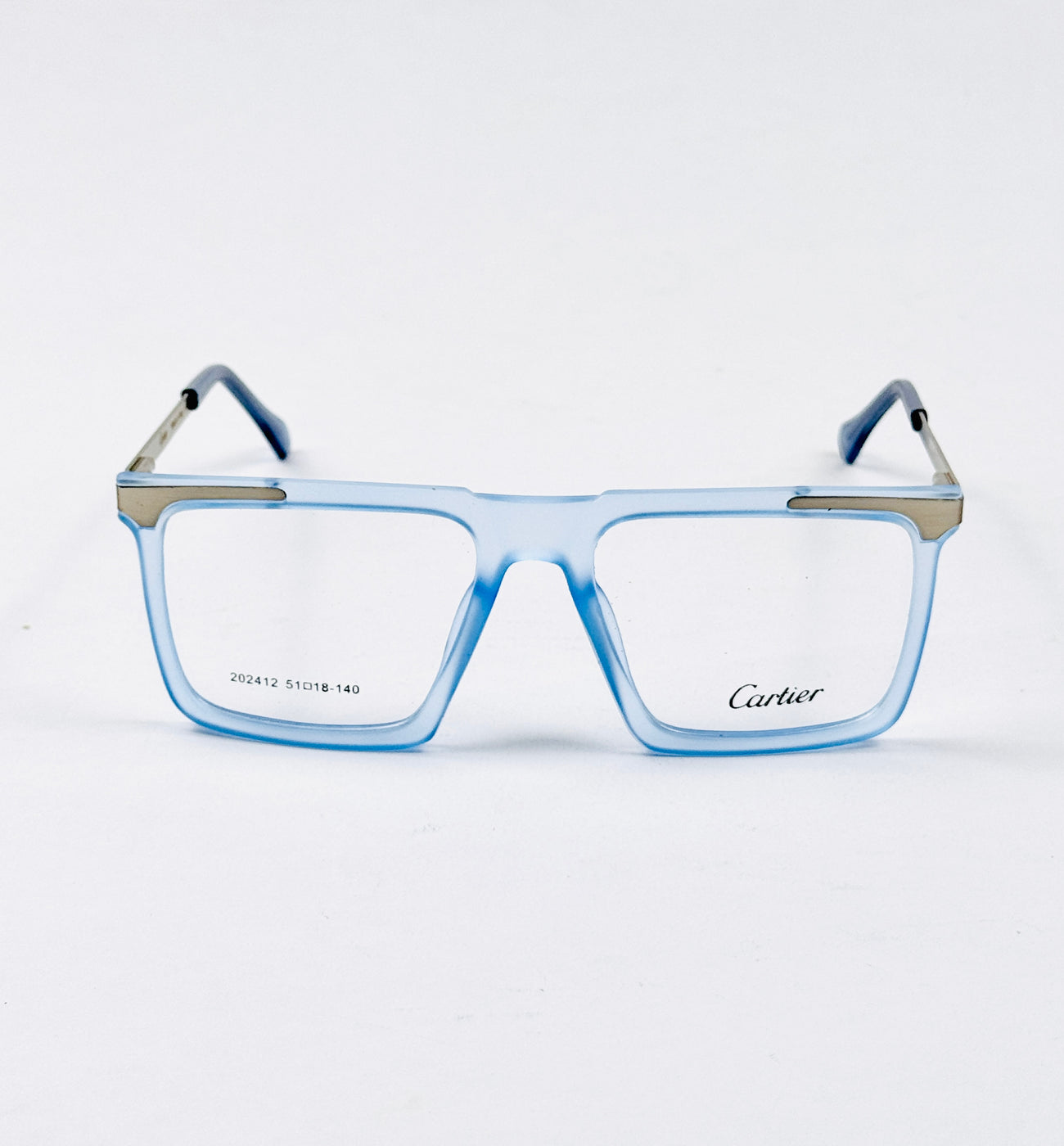 Cartier – 202412 – 51 - Translucent Blue – Metal - Acetate  – Optics - Unisex
