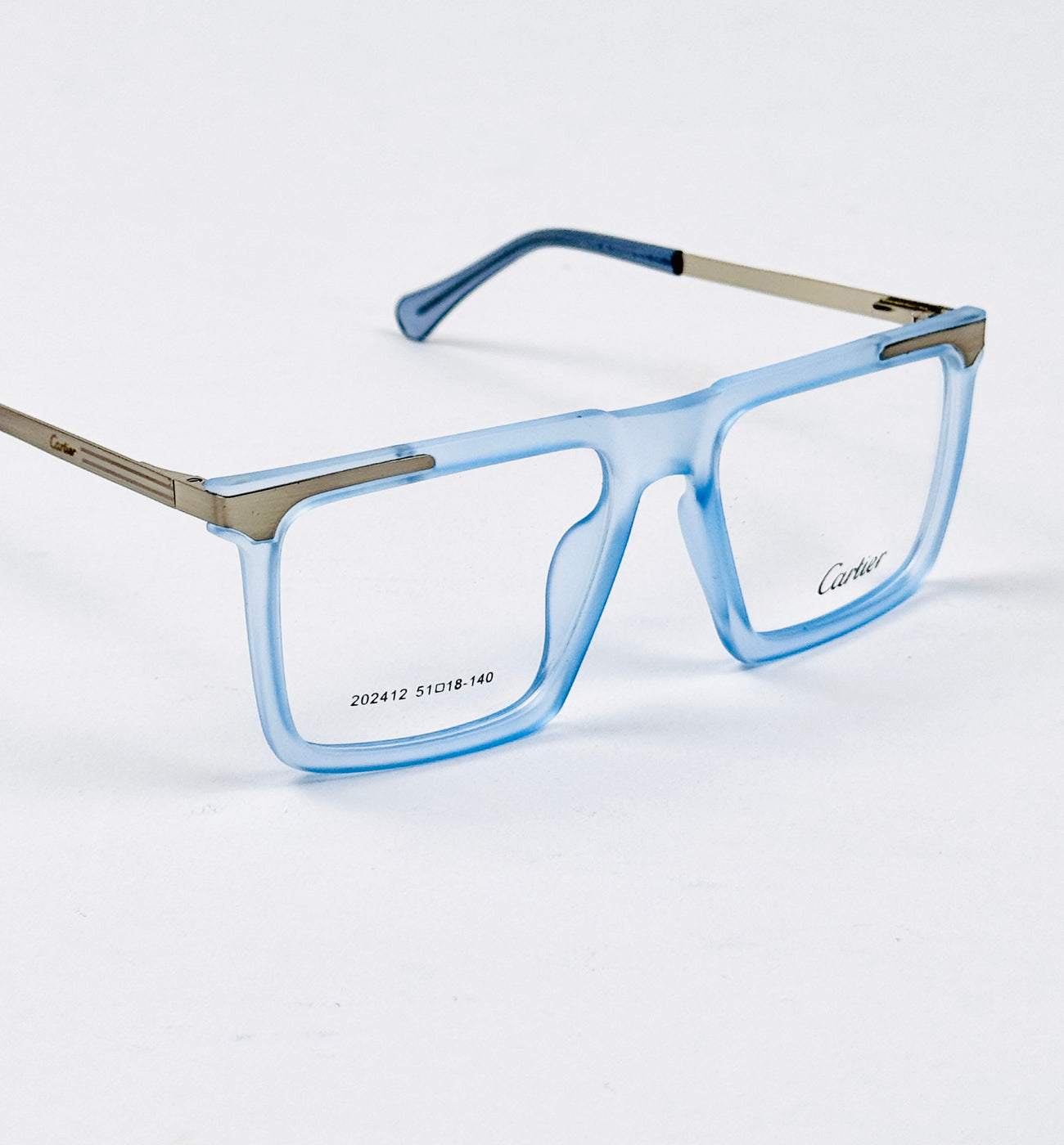 Cartier – 202412 – 51 - Translucent Blue – Metal - Acetate  – Optics - Unisex