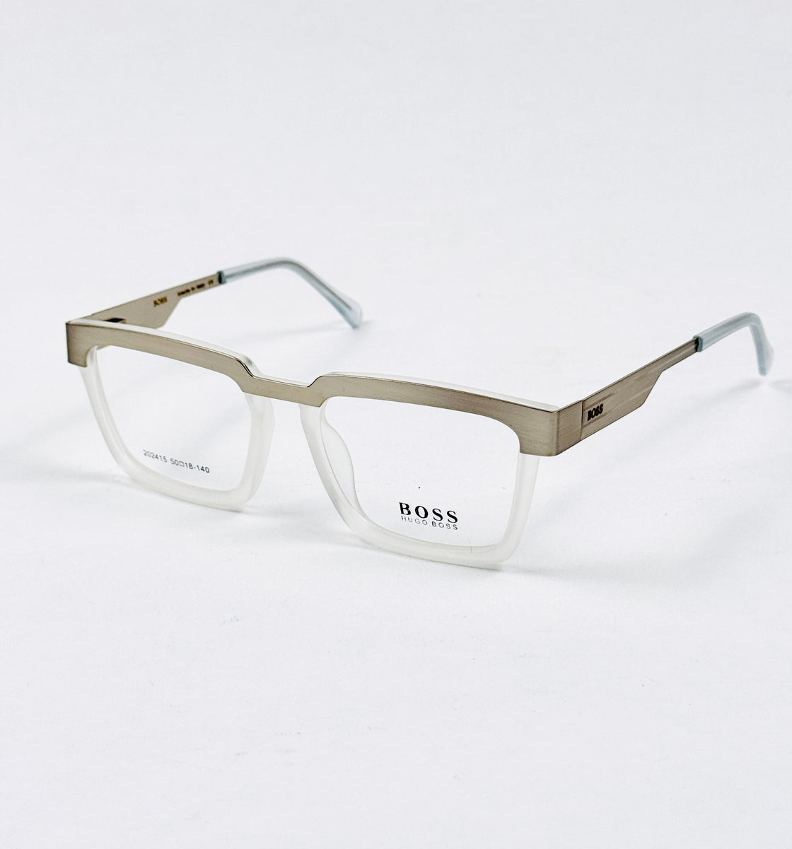 Boss – 202415 – 50 - Silver White – Metal - Acetate  – Optics - Unisex