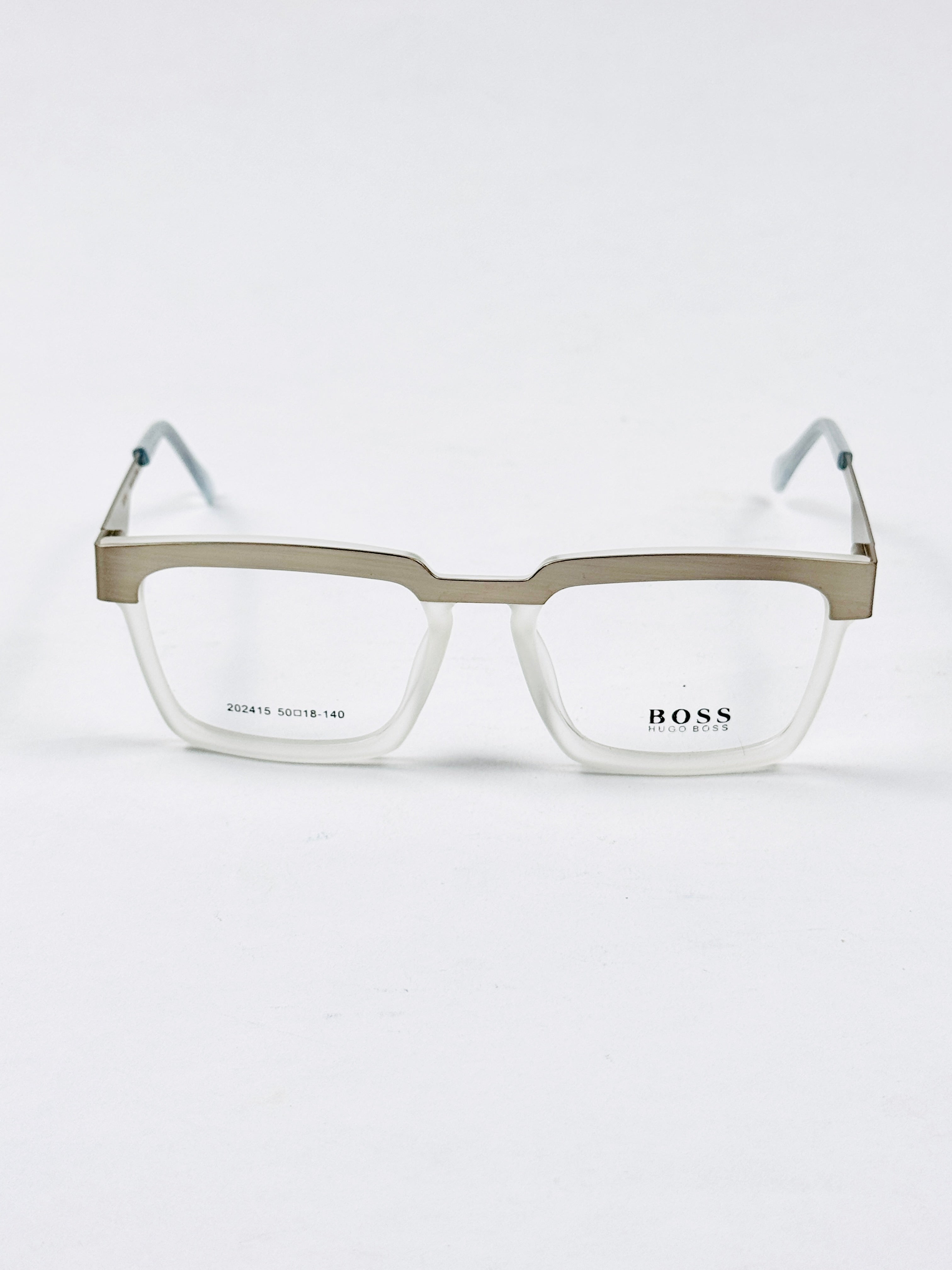 Boss – 202415 – 50 - Silver White – Metal - Acetate  – Optics - Unisex