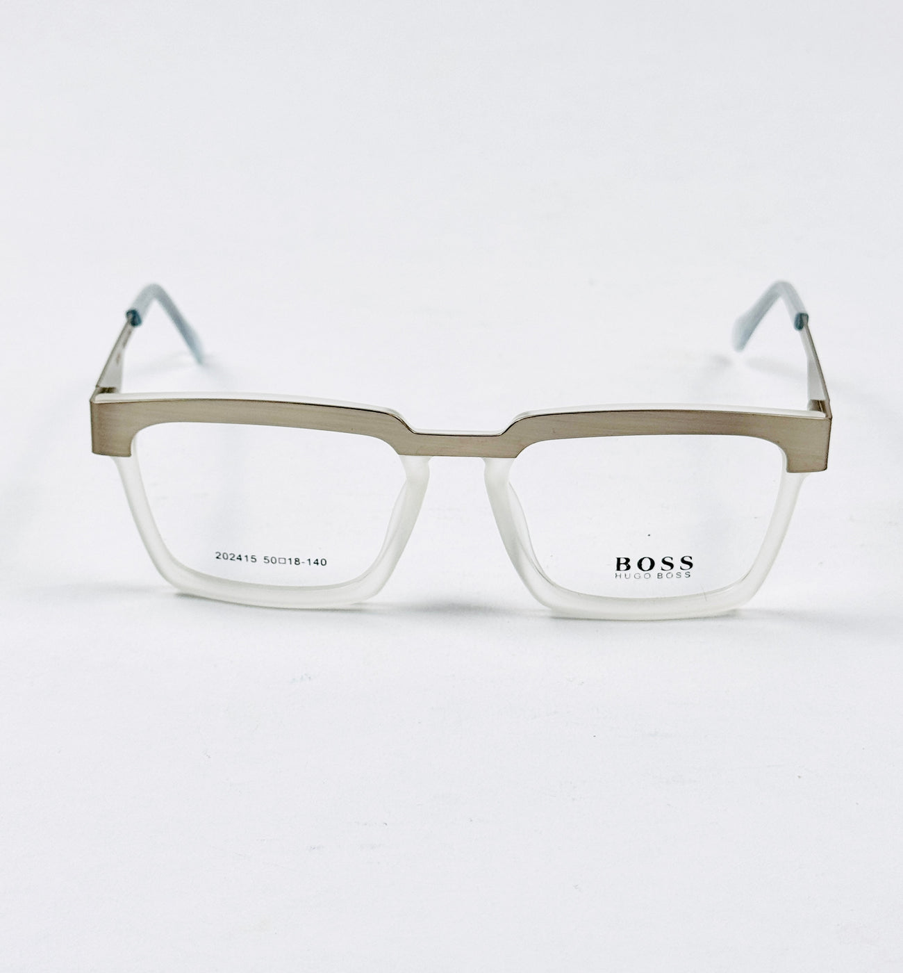Boss – 202415 – 50 - Silver White – Metal - Acetate  – Optics - Unisex