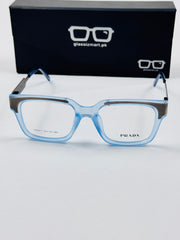 Prada – 202411 – 50 - Translucent Blue – Metal - Acetate  – Optics - Unisex