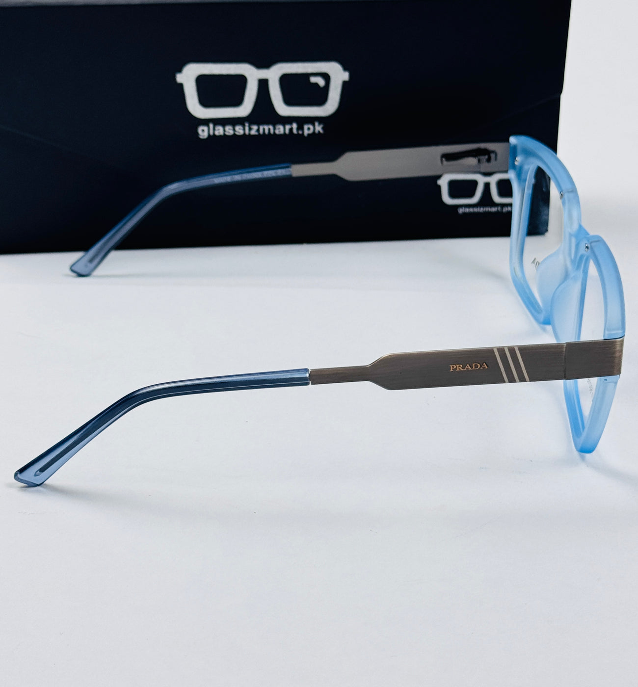 Prada – 202411 – 50 - Translucent Blue – Metal - Acetate  – Optics - Unisex