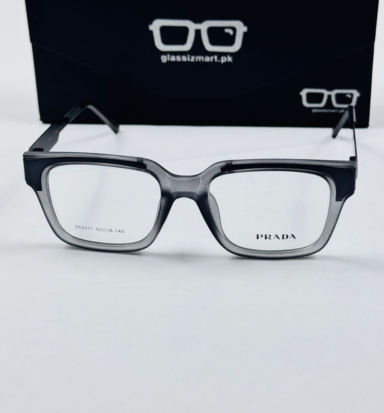 Prada – 202411 – 50 - Black Grey – Metal - Acetate  – Optics - Unisex