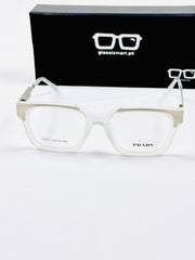 Prada – 202411 – 50 - Silver White – Metal - Acetate  – Optics - Unisex