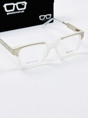 Prada – 202411 – 50 - Silver White – Metal - Acetate  – Optics - Unisex