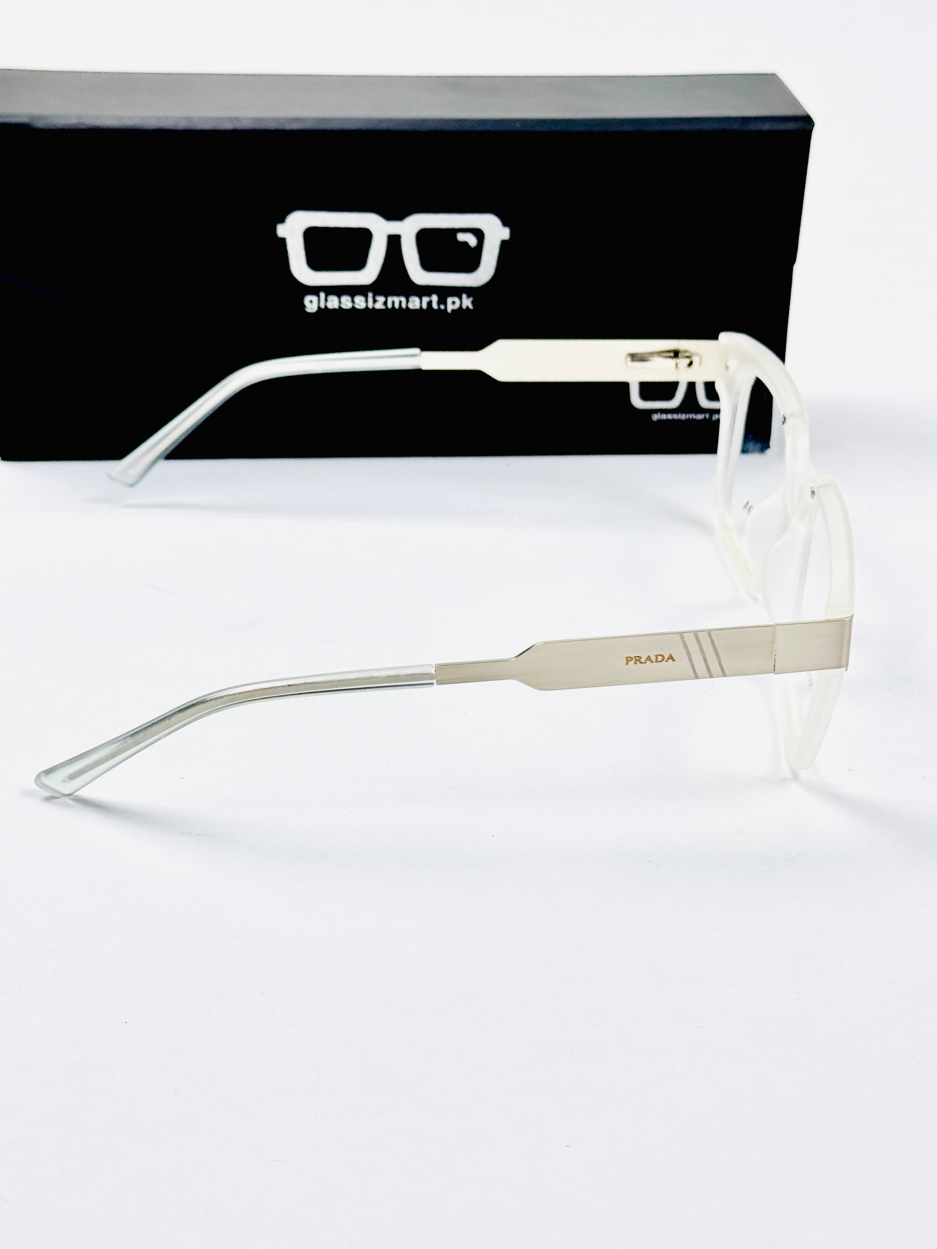 Prada – 202411 – 50 - Silver White – Metal - Acetate  – Optics - Unisex