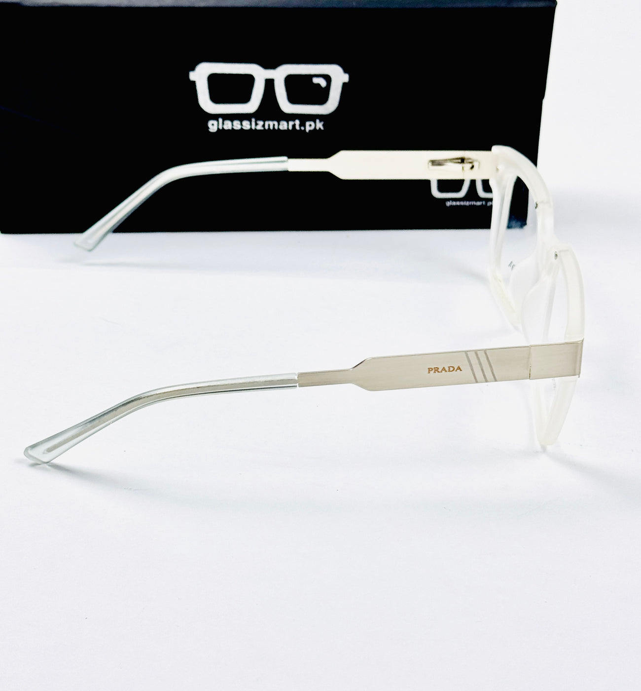 Prada – 202411 – 50 - Silver White – Metal - Acetate  – Optics - Unisex