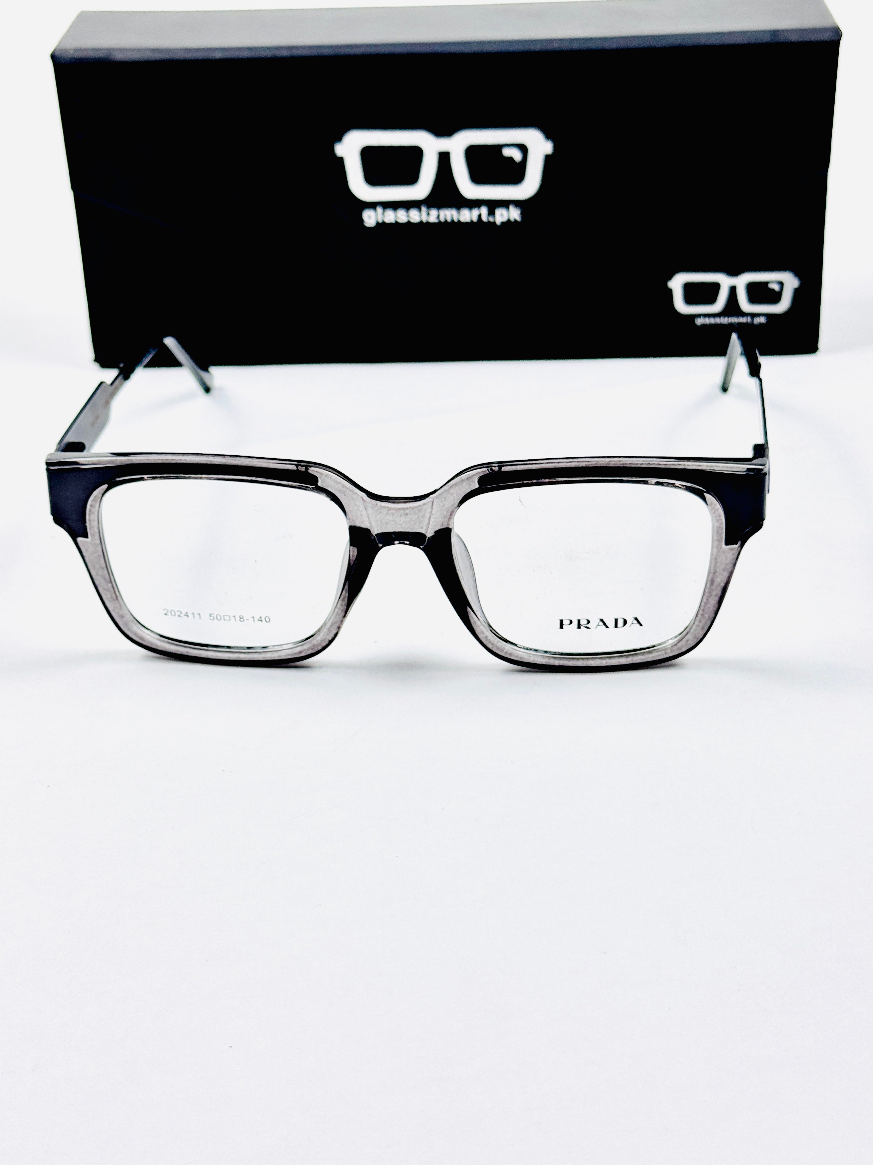 Prada – 202411 – 50 - Black Grey – Metal - Acetate  – Optics - Unisex
