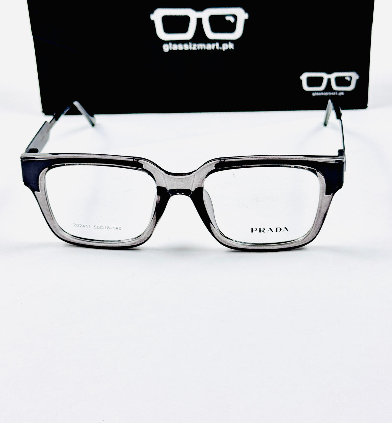 Prada – 202411 – 50 - Black Grey – Metal - Acetate  – Optics - Unisex