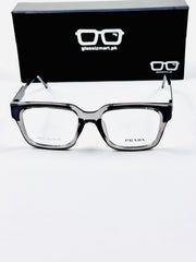 Prada – 202411 – 50 - Black Grey – Metal - Acetate  – Optics - Unisex