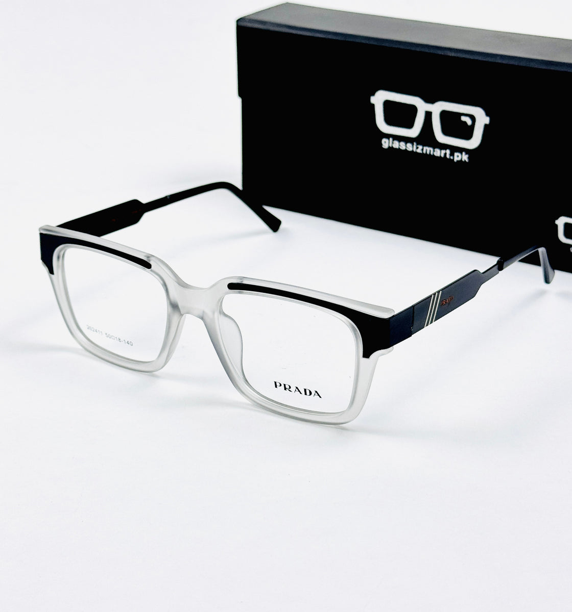 Prada – 202411 – 50 - Black White – Metal - Acetate  – Optics - Unisex