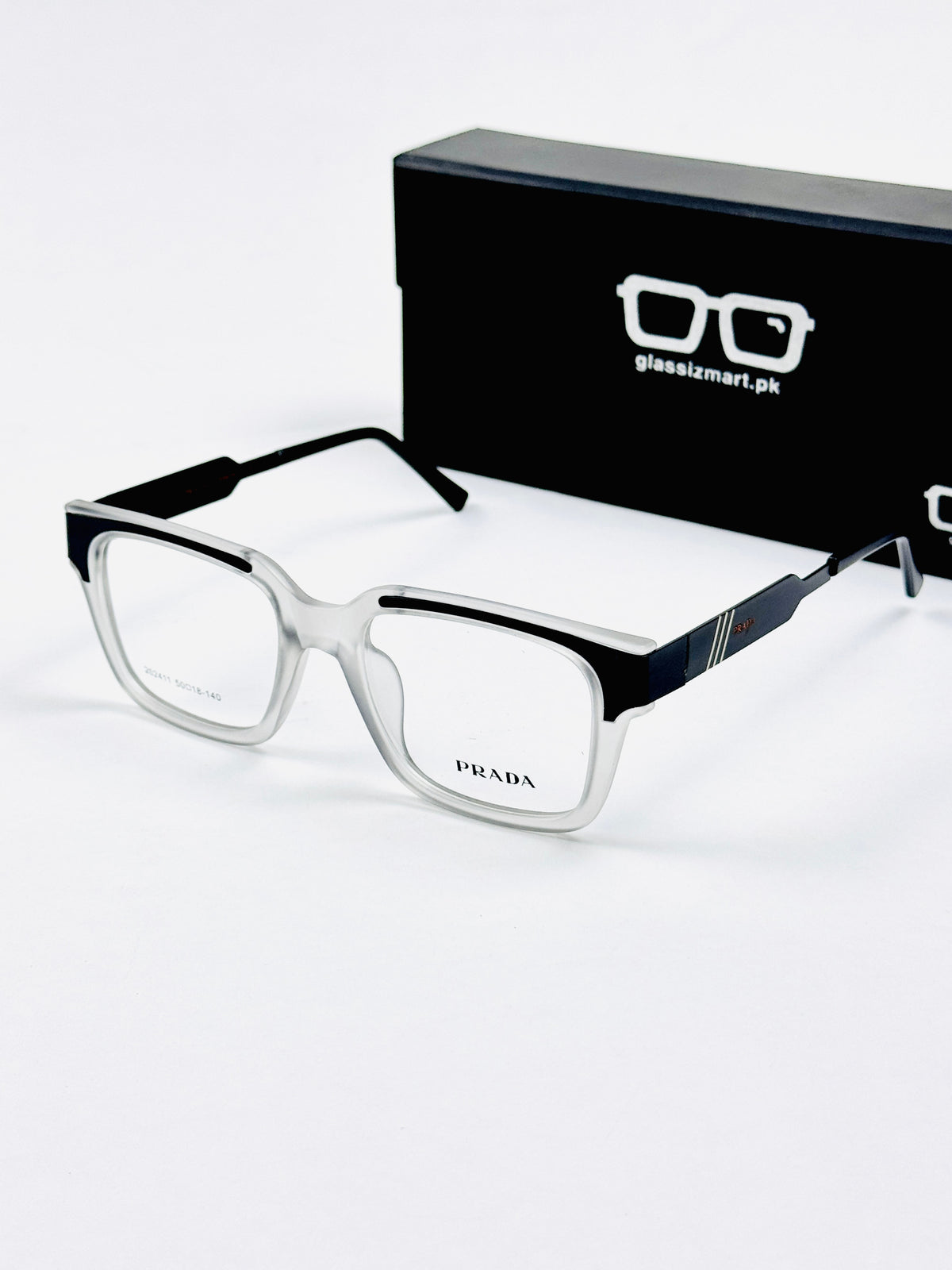 Prada – 202411 – 50 - Black White – Metal - Acetate  – Optics - Unisex