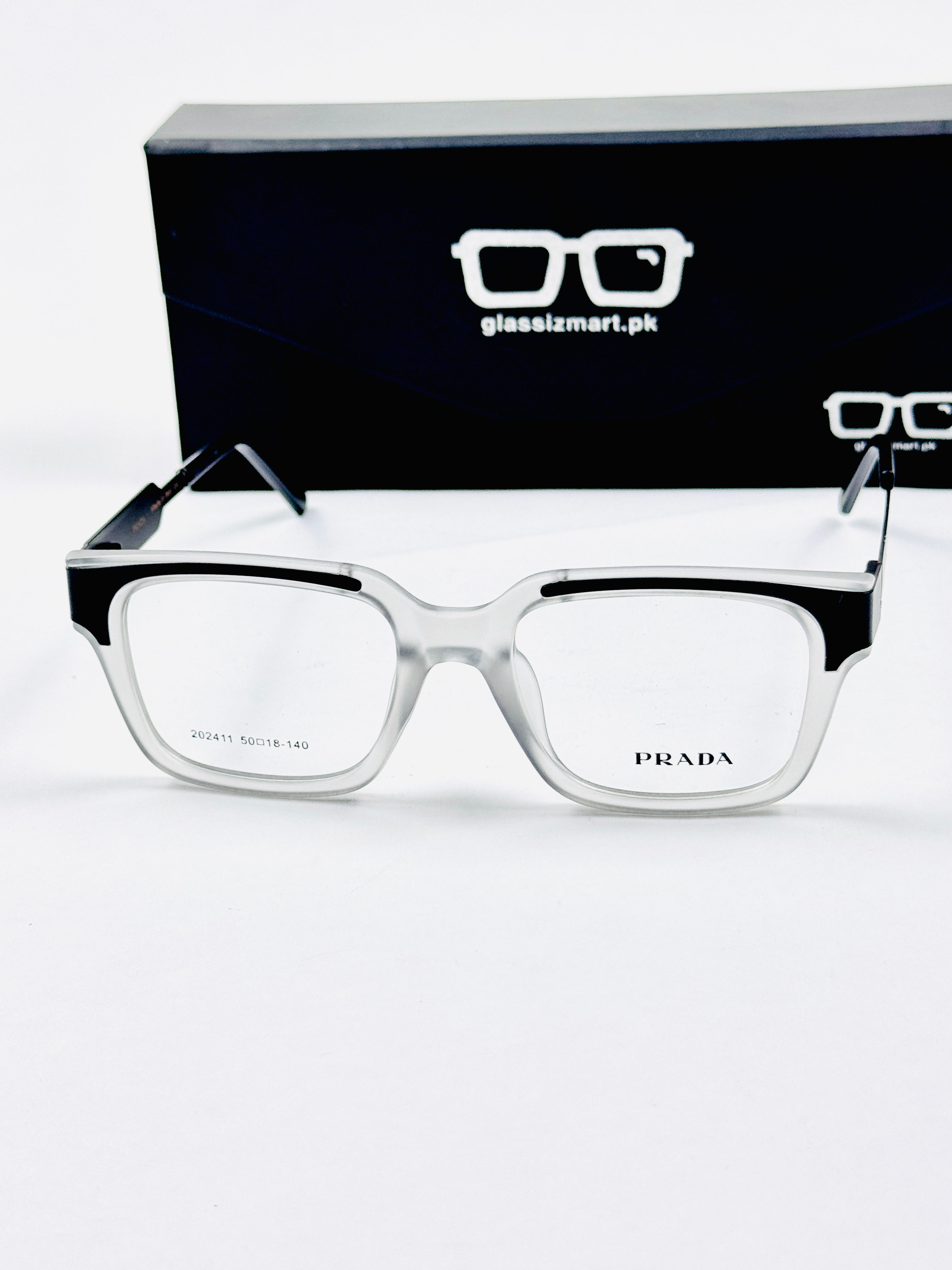 Prada – 202411 – 50 - Black White – Metal - Acetate  – Optics - Unisex