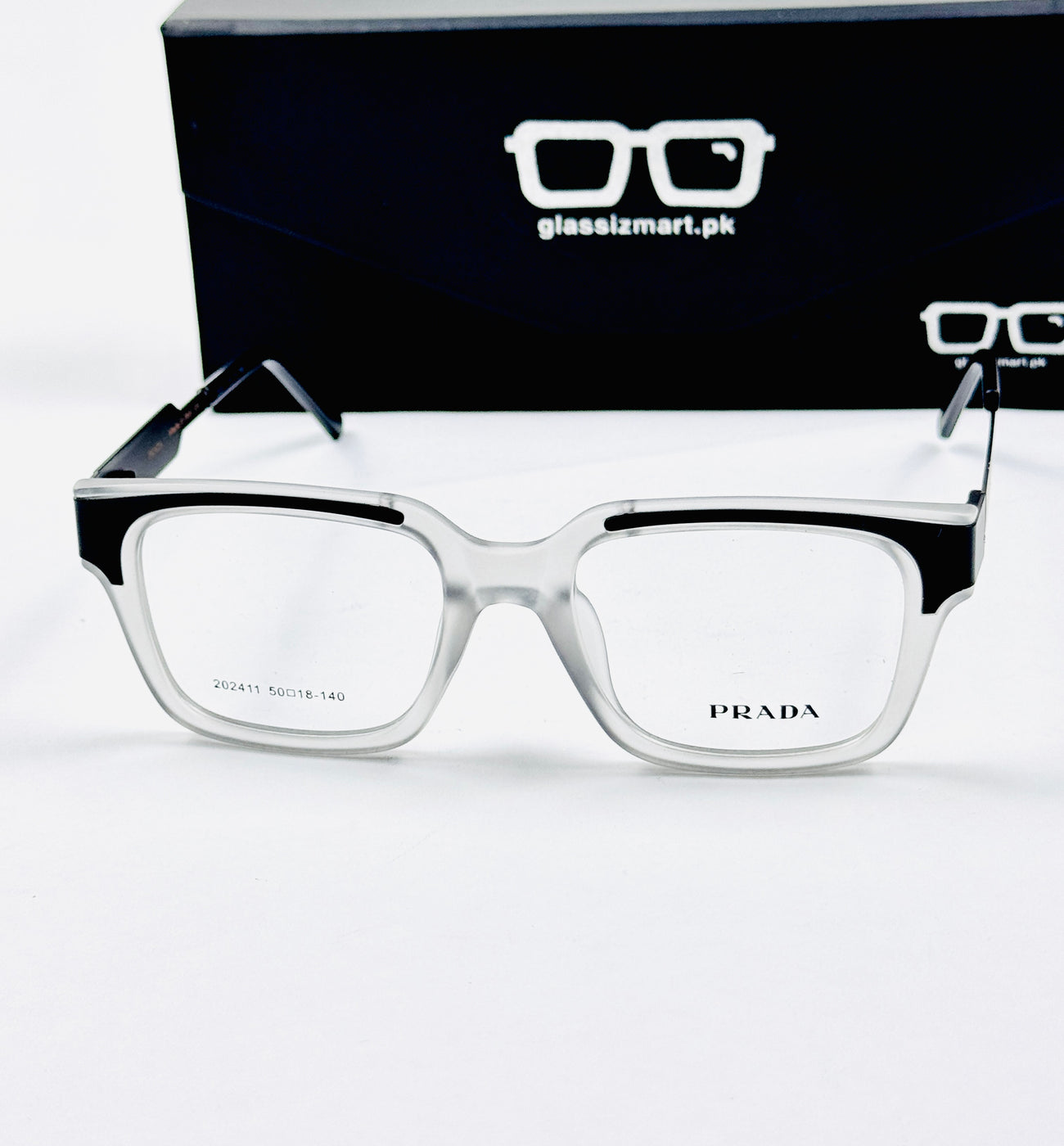 Prada – 202411 – 50 - Black White – Metal - Acetate  – Optics - Unisex