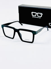 Gucci – 202413 – 52 - Black Green – Metal - Acetate  – Optics - Unisex