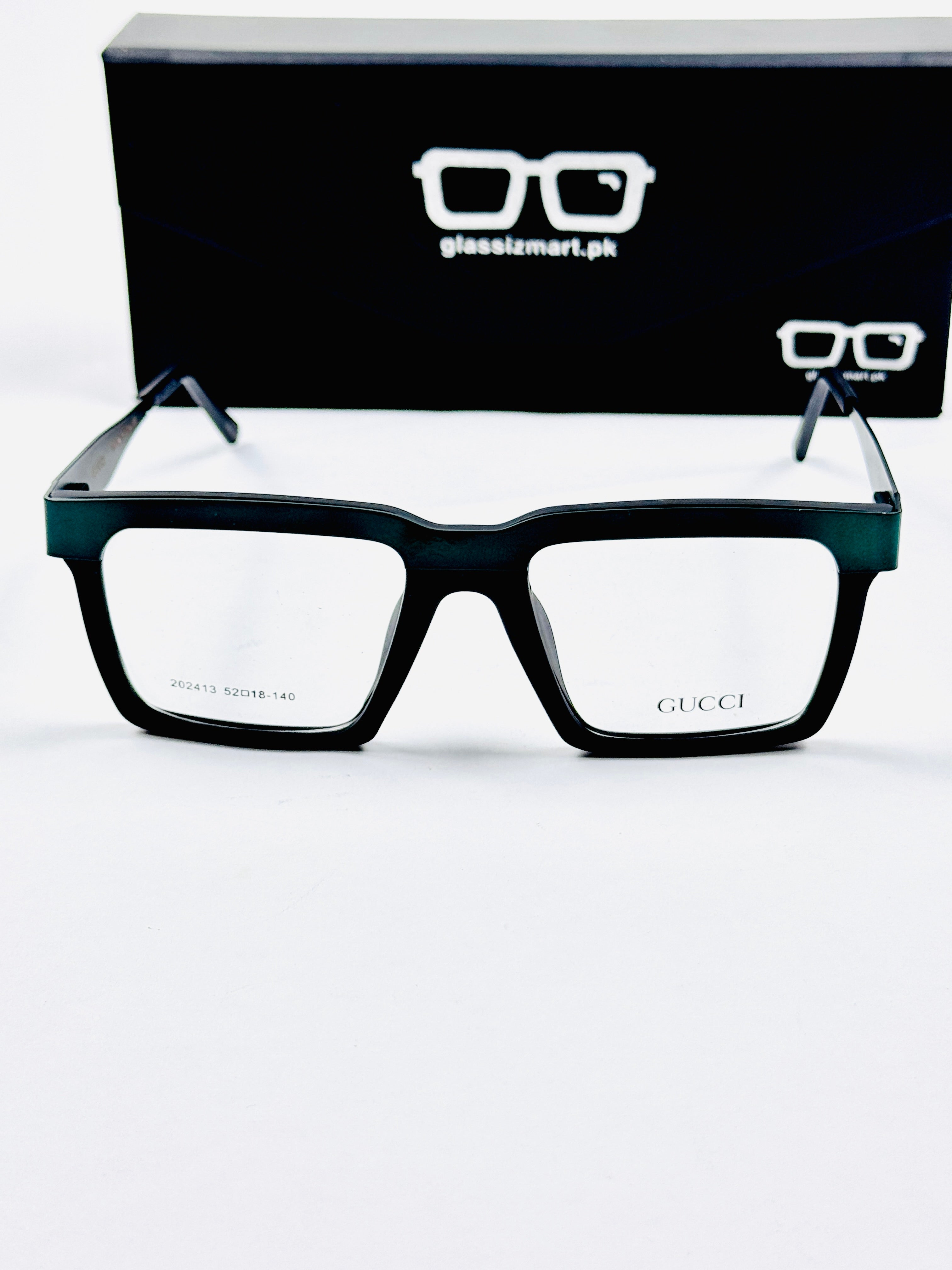 Gucci – 202413 – 52 - Black Green – Metal - Acetate  – Optics - Unisex