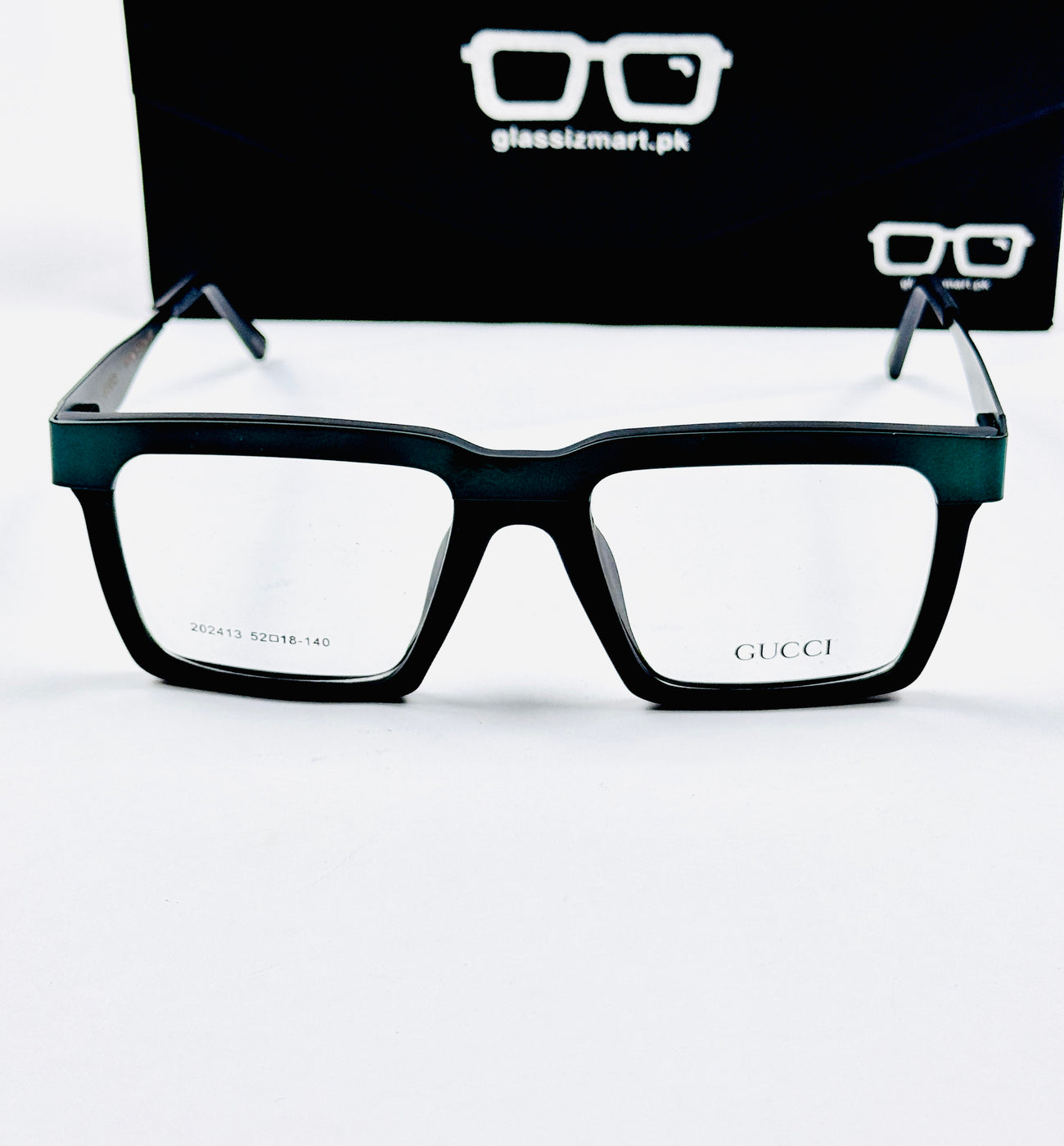 Gucci – 202413 – 52 - Black Green – Metal - Acetate  – Optics - Unisex