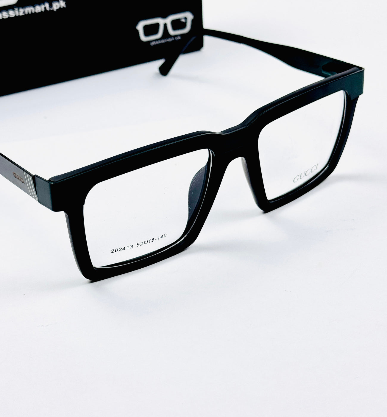 Gucci – 202413 – 52 - Black Green – Metal - Acetate  – Optics - Unisex