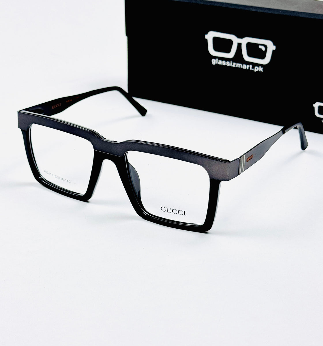 Gucci – 202413 – 52 - Grey – Metal - Acetate  – Optics - Unisex