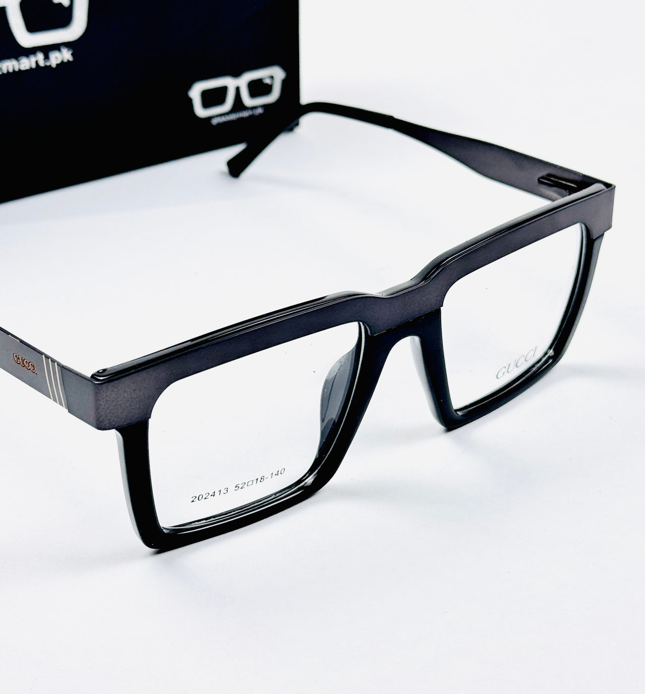 Gucci – 202413 – 52 - Grey – Metal - Acetate  – Optics - Unisex