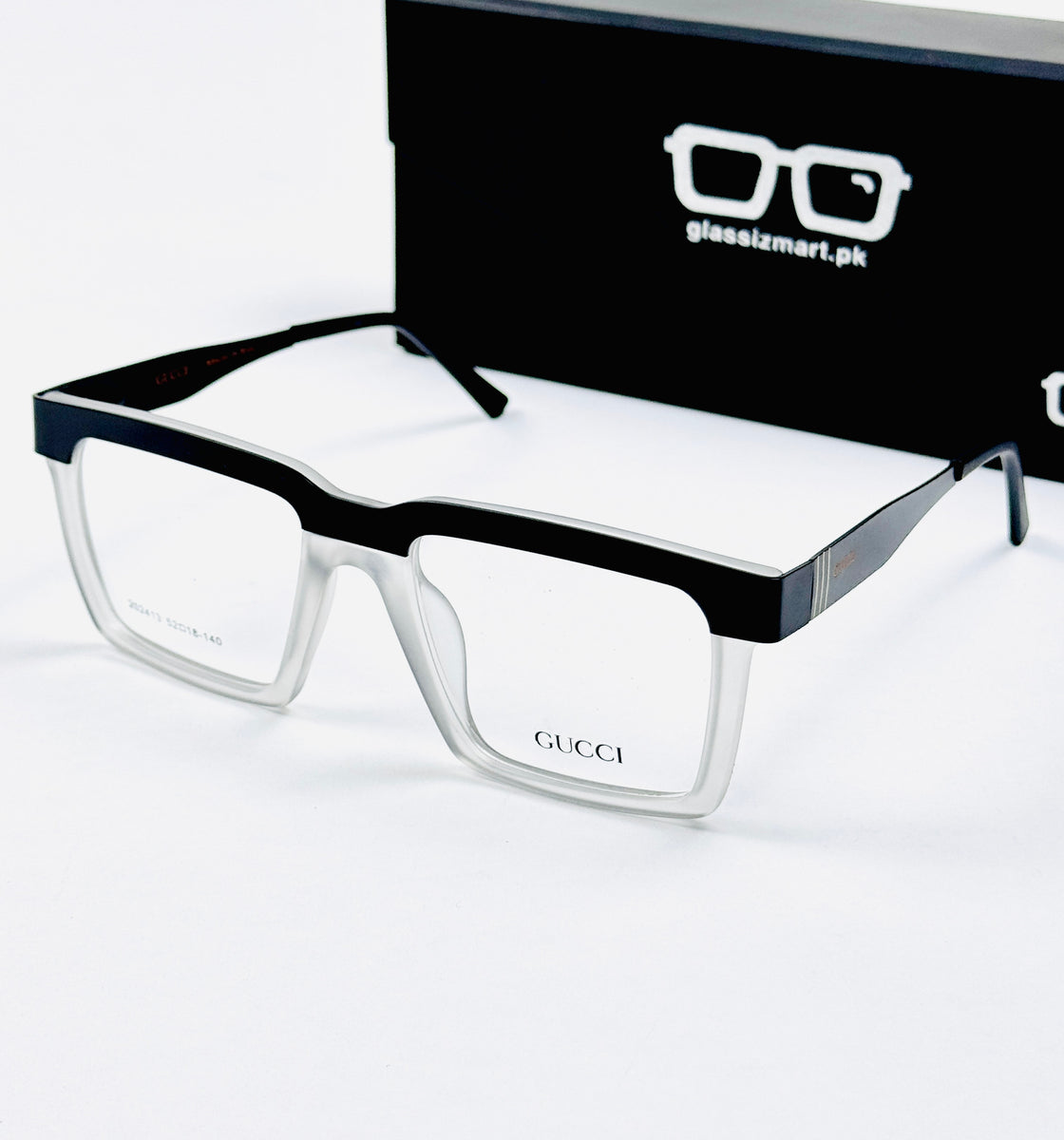 Gucci – 202413 – 52 - Translucent White – Metal - Acetate  – Optics - Unisex
