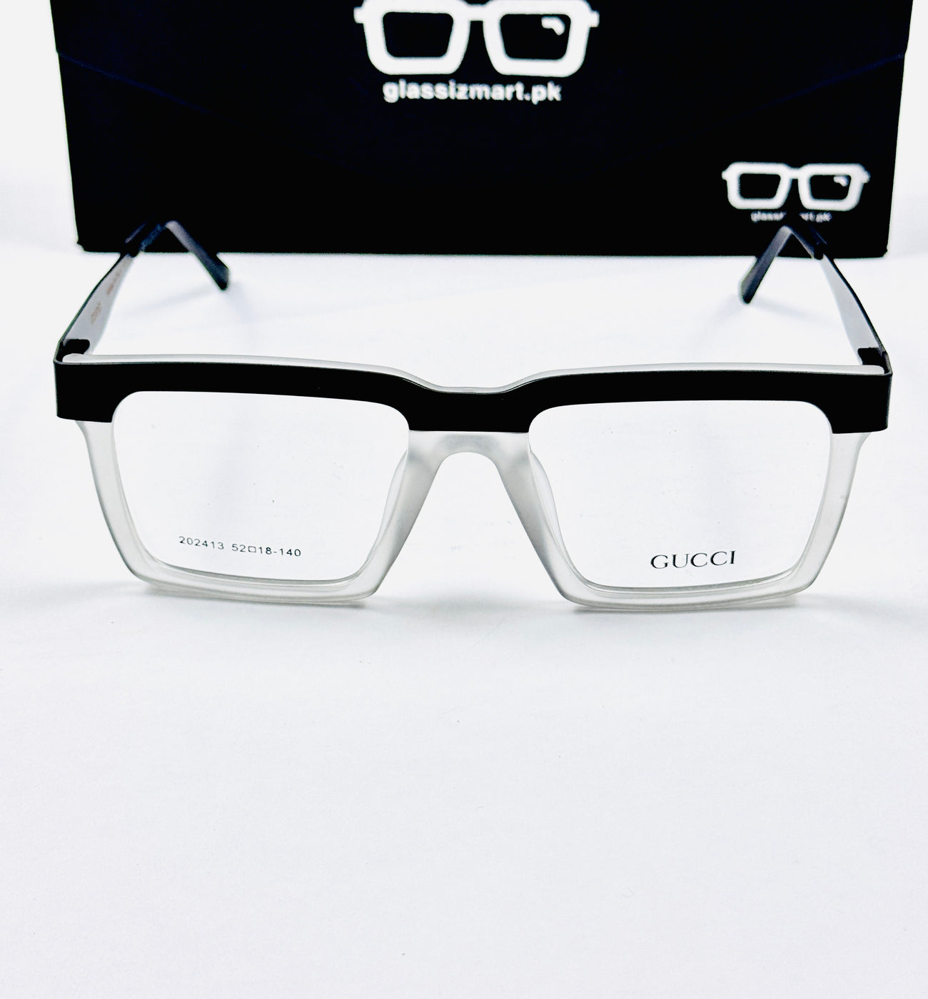 Gucci – 202413 – 52 - Translucent White – Metal - Acetate  – Optics - Unisex