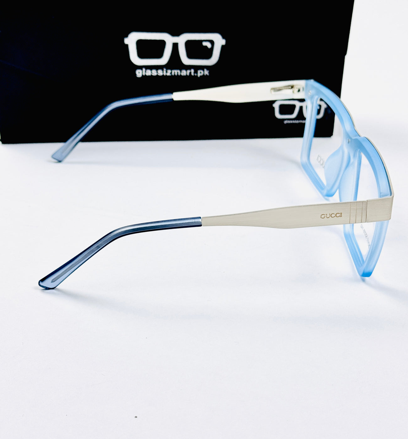 Gucci – 202413 – 52 - Transparent Blue – Metal - Acetate  – Optics - Unisex