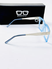 Gucci – 202413 – 52 - Transparent Blue – Metal - Acetate  – Optics - Unisex