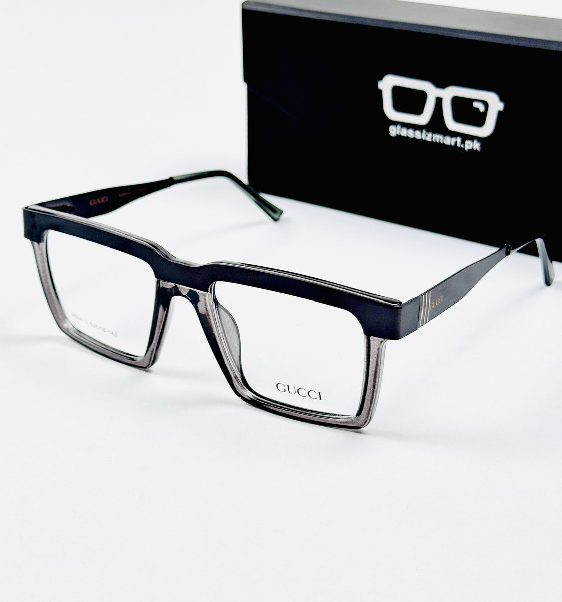 Gucci – 202413 – 52 - Black Grey – Metal - Acetate  – Optics - Unisex