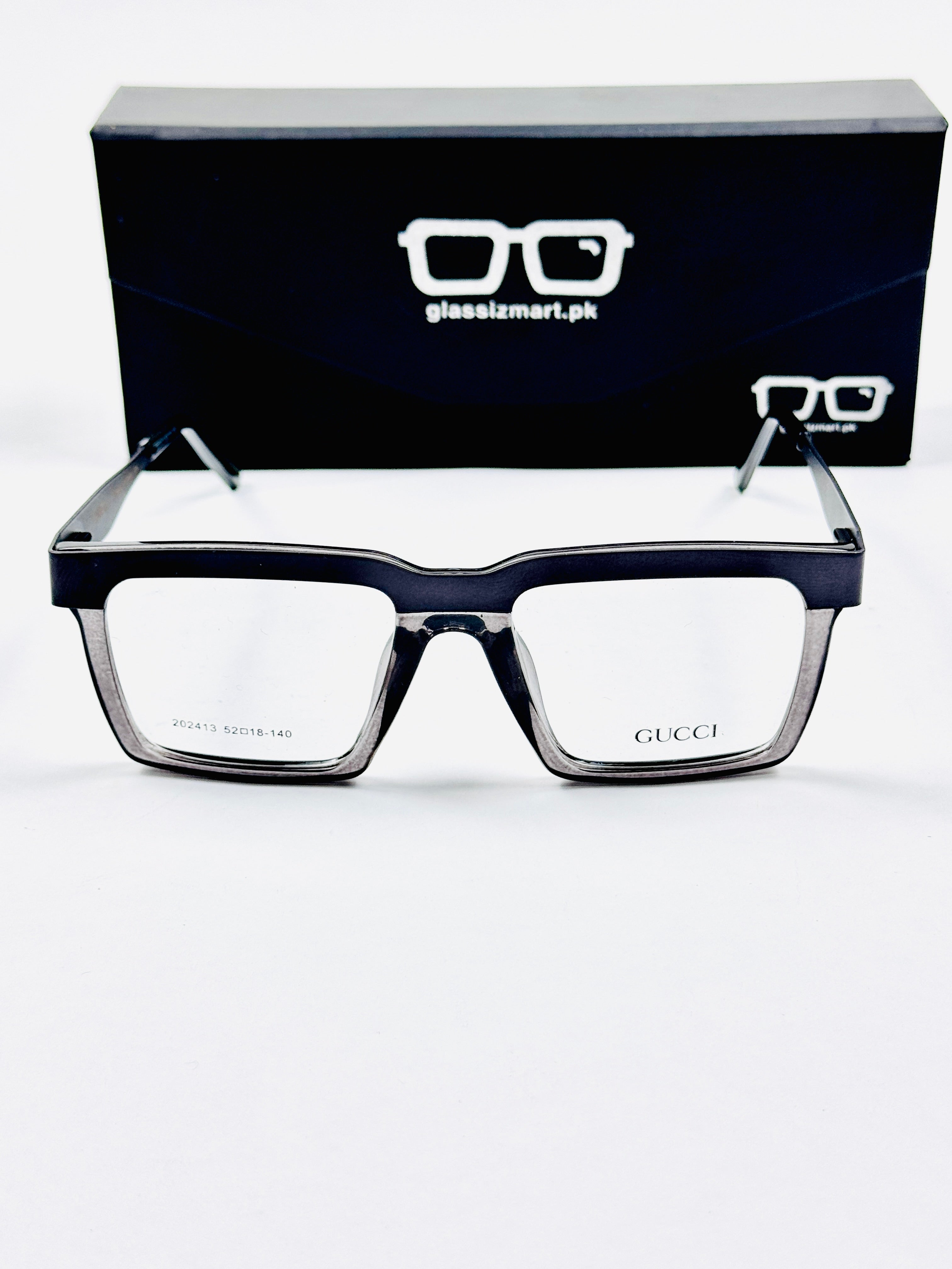 Gucci – 202413 – 52 - Black Grey – Metal - Acetate  – Optics - Unisex
