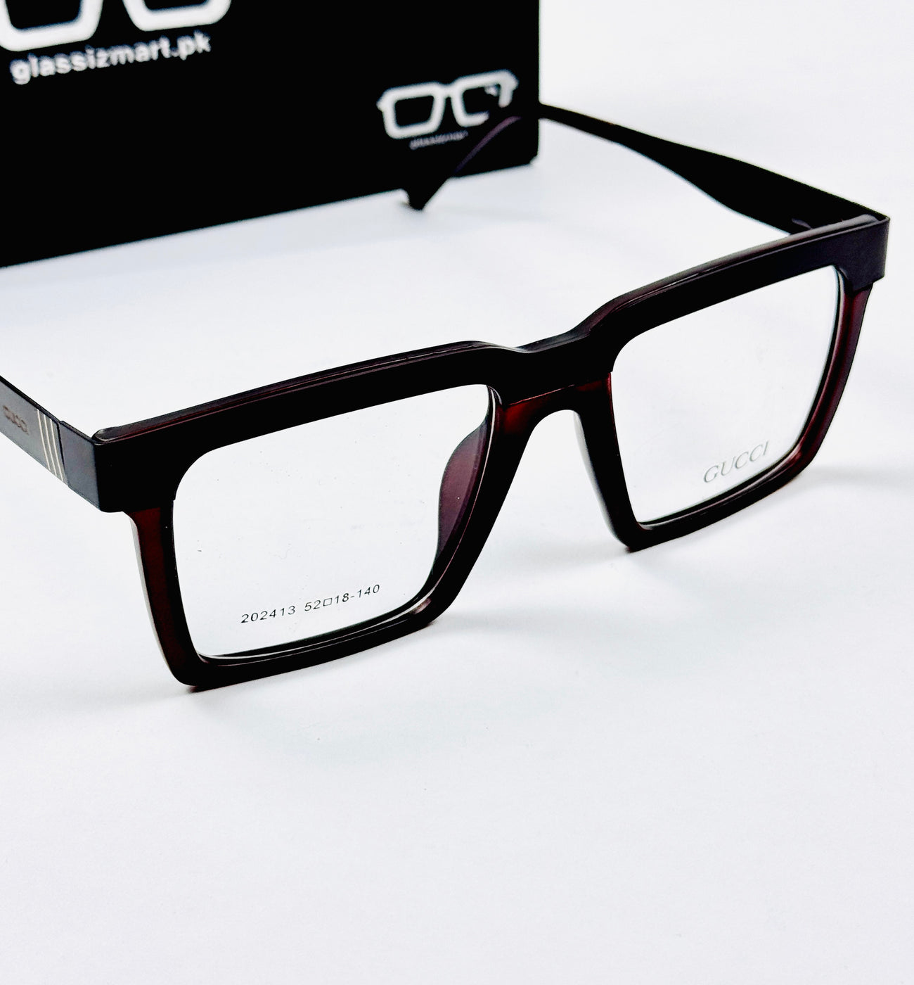 Gucci – 202413 – 52 - Brown – Metal - Acetate  – Optics - Unisex