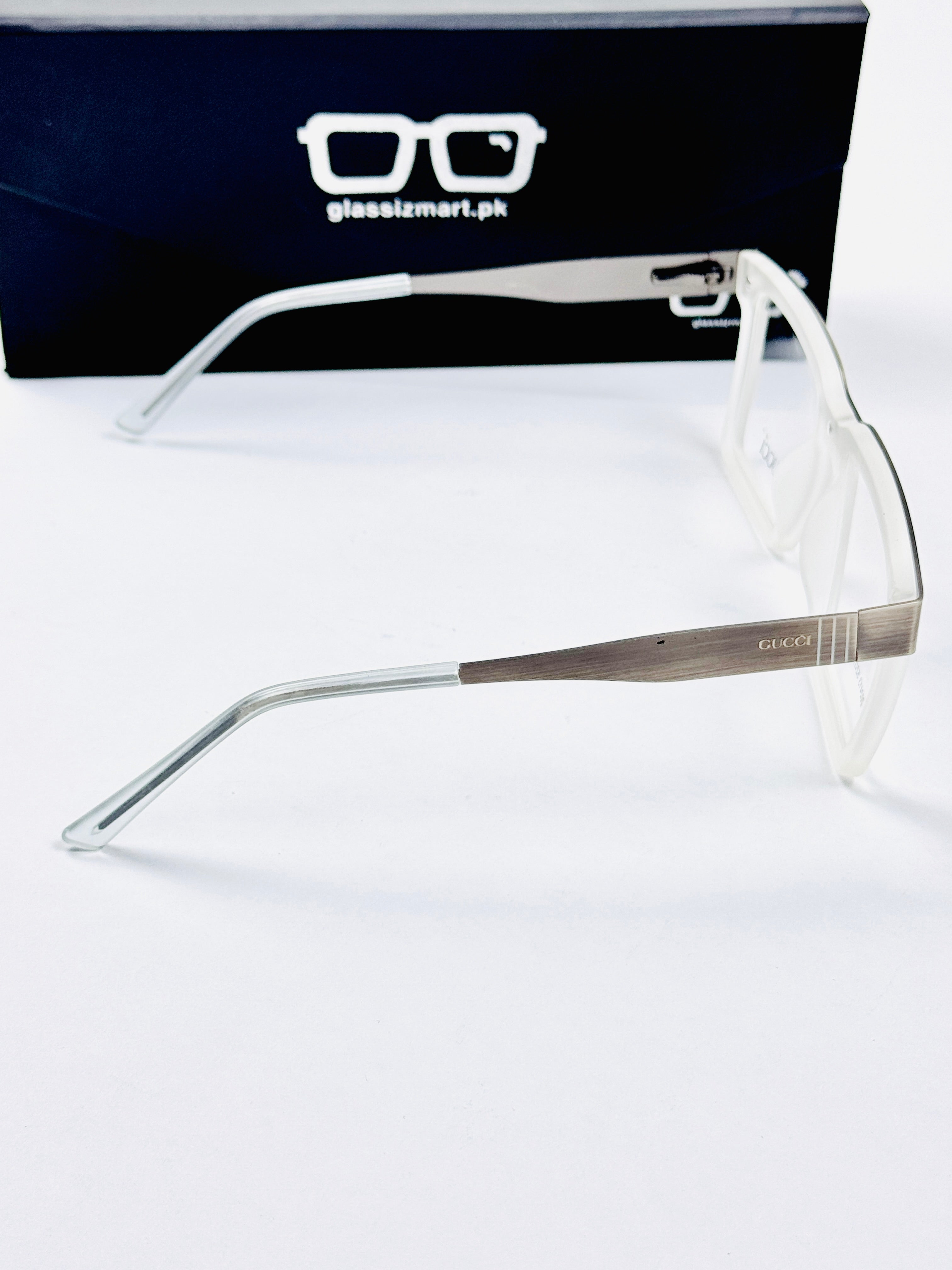 Gucci – 202413 – 52 - Silver White – Metal - Acetate  – Optics - Unisex