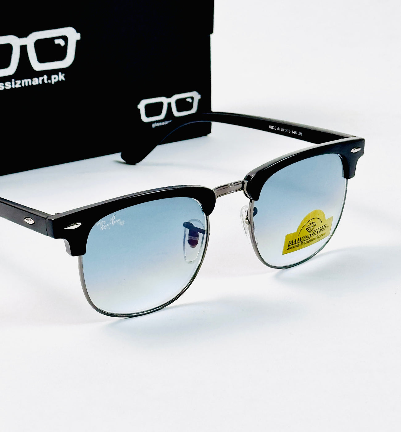 RayBan – 3016 – 51 – Black Blue –  Metal - Sunglasses – Unisex