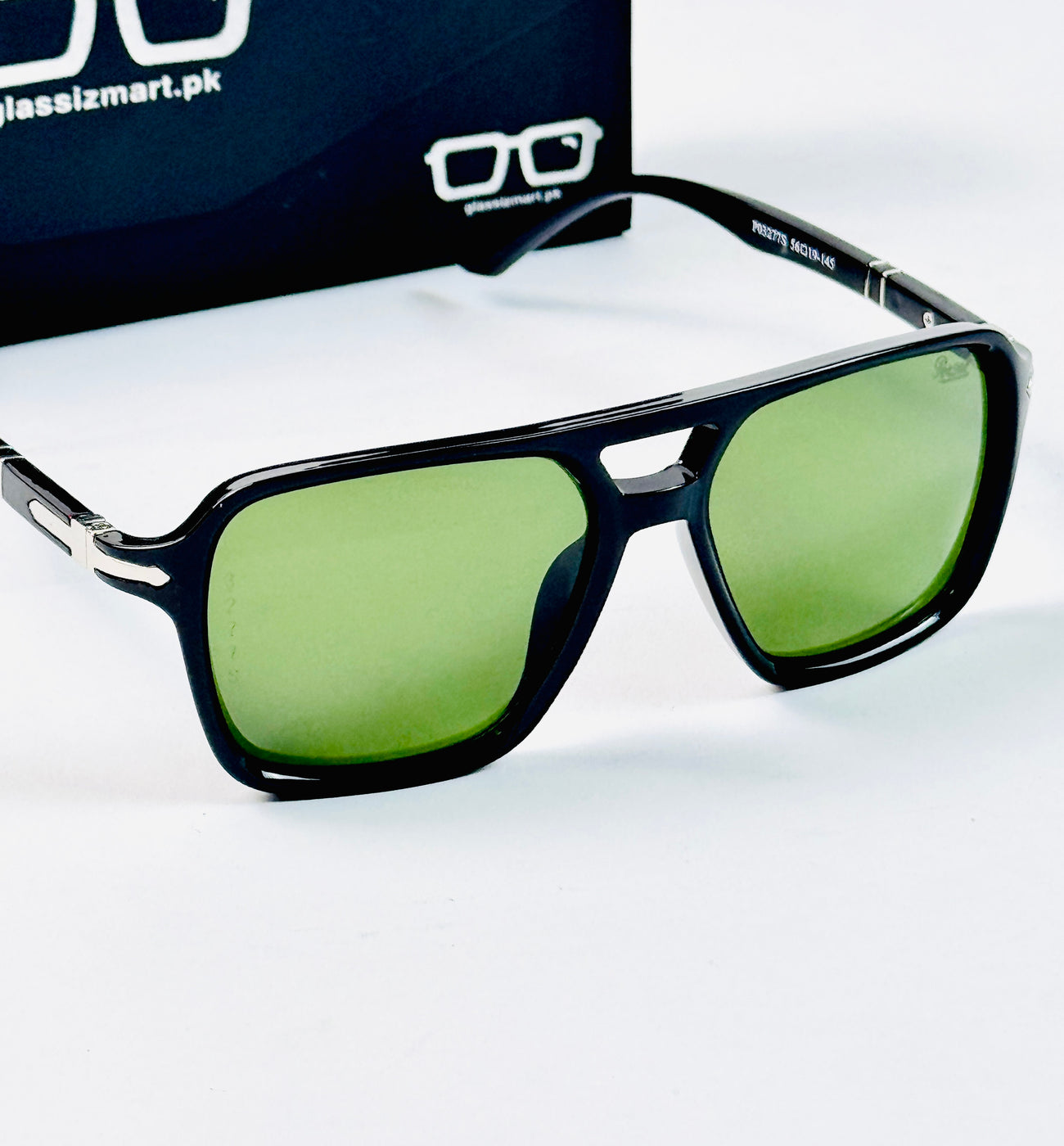 Persol – 3277 - 56 - Black Green – Acetate - Sunglasses – Unisex