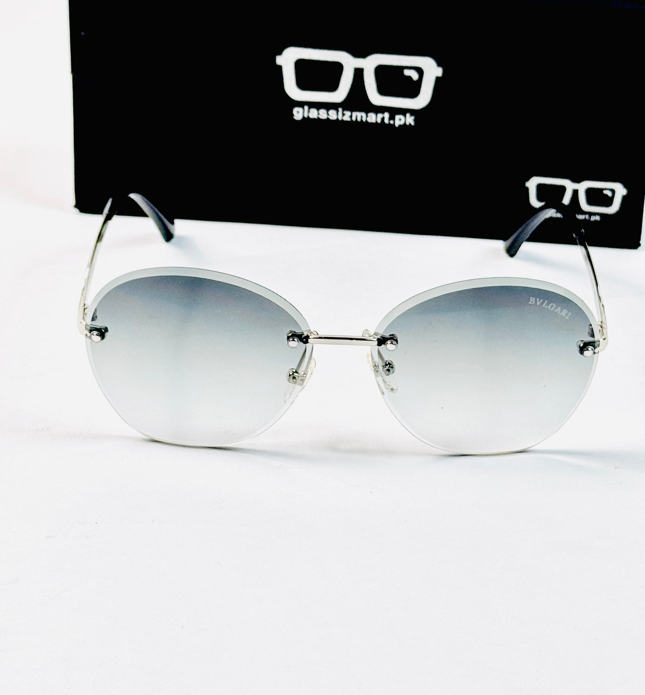 Bvlgari – 20352 - 55 – Silver Green Gradient – Metal - Sunglasses – Ladies
