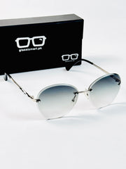 Bvlgari – 20352 - 55 – Silver Green Gradient – Metal - Sunglasses – Ladies