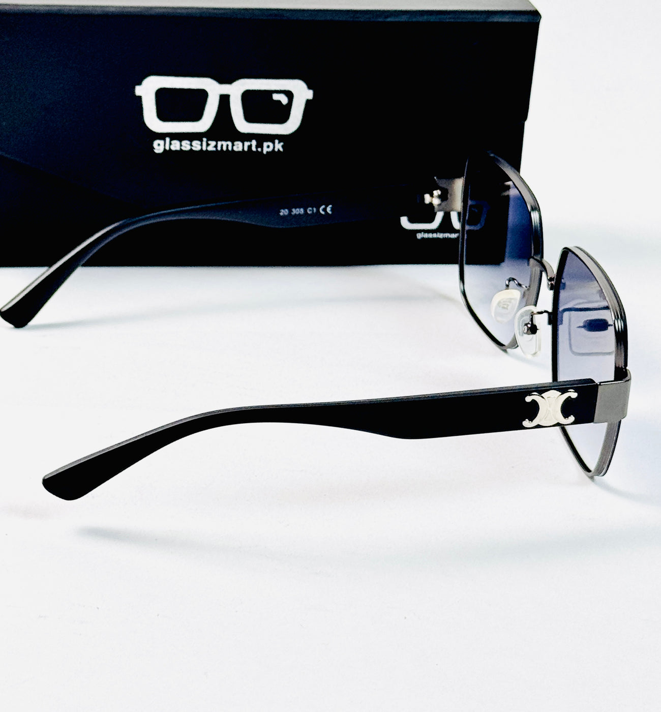 Celine – 305 – 58 – Black Gradient – Metal – Sunglasses – Ladies