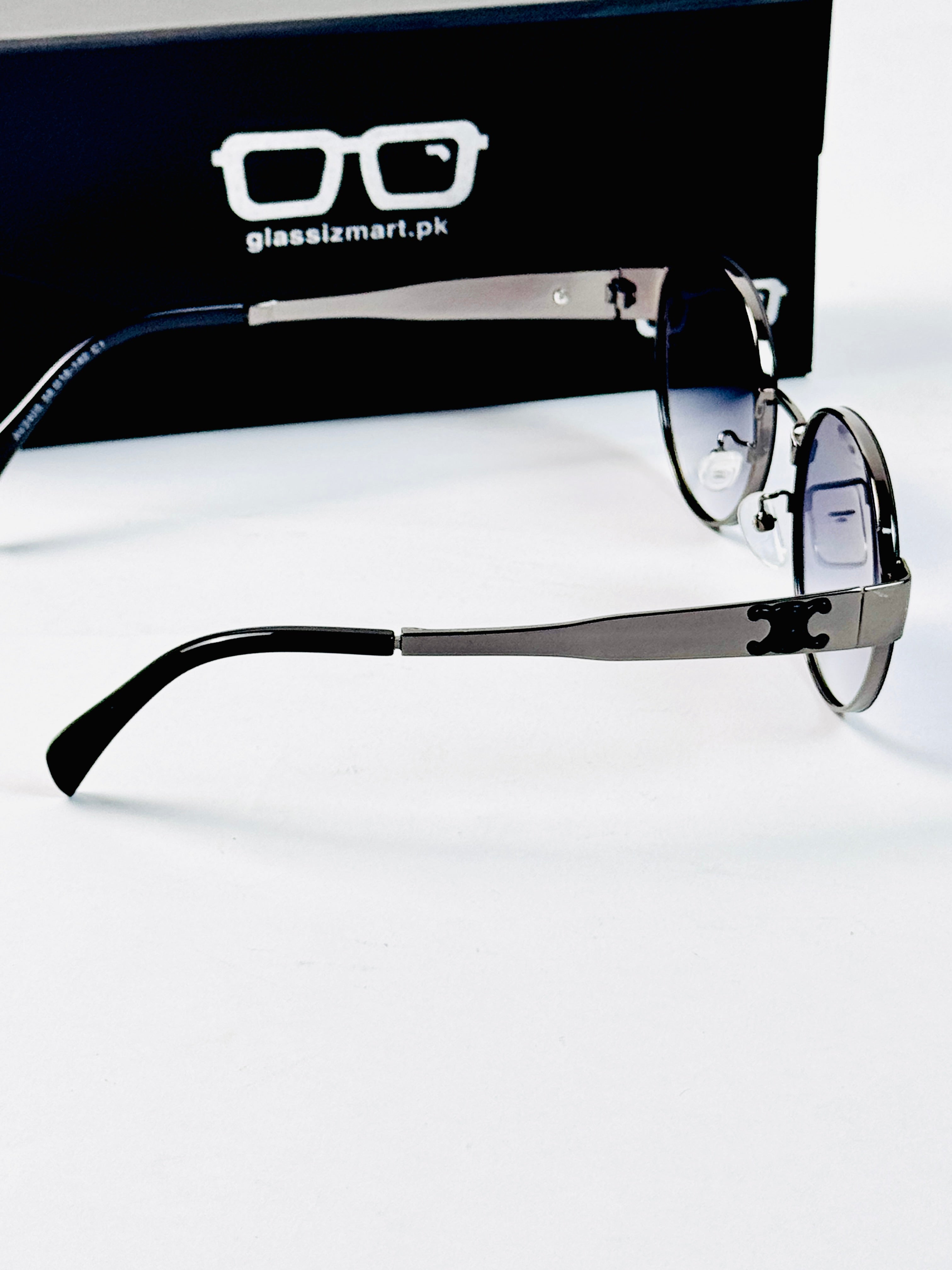 Celine – 2405 - 58 – Grey Black – Metal – Sunglasses - Unisex