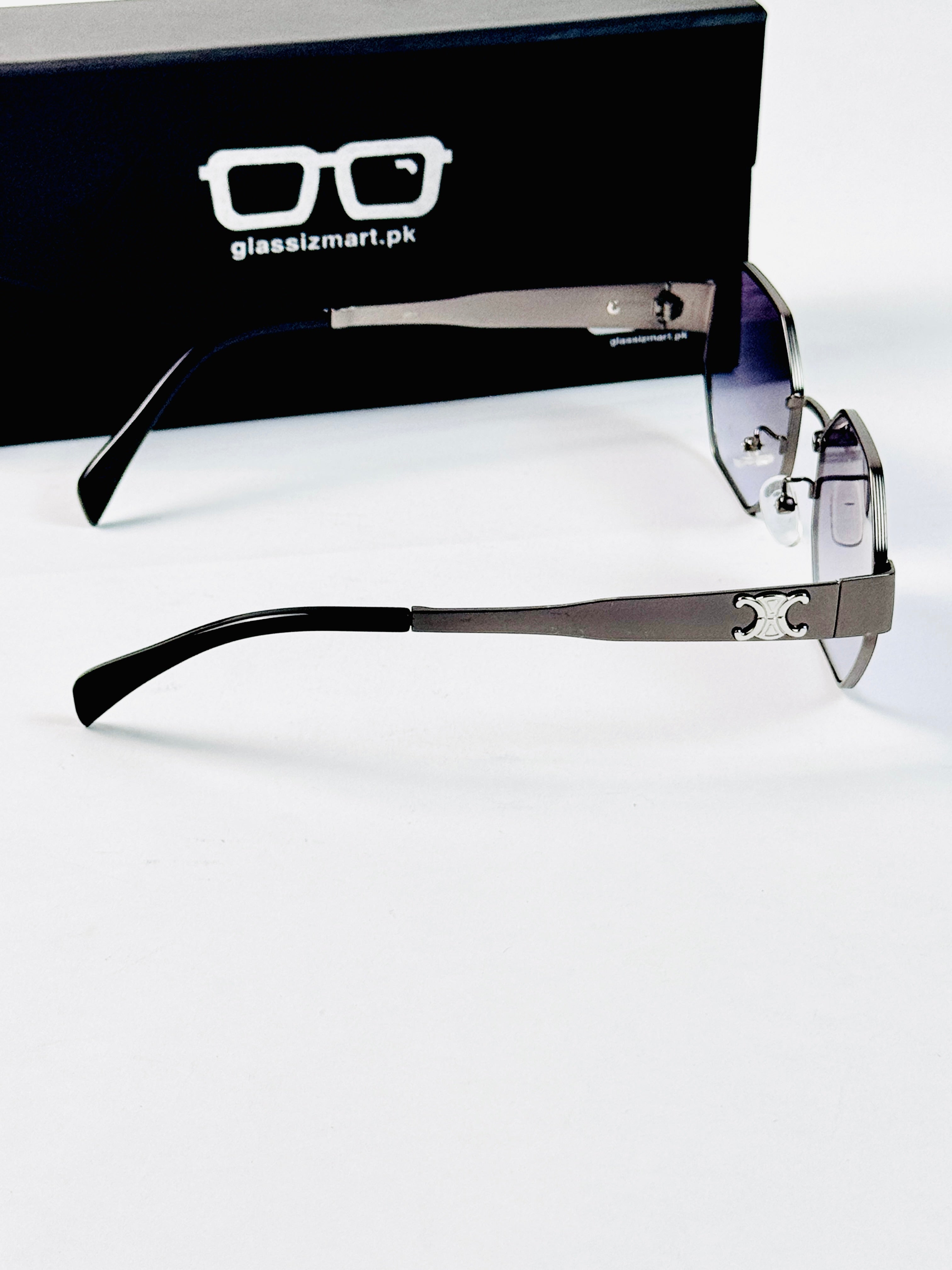 Celine – 2157 - 58 – Grey Black – Metal – Sunglasses - Unisex