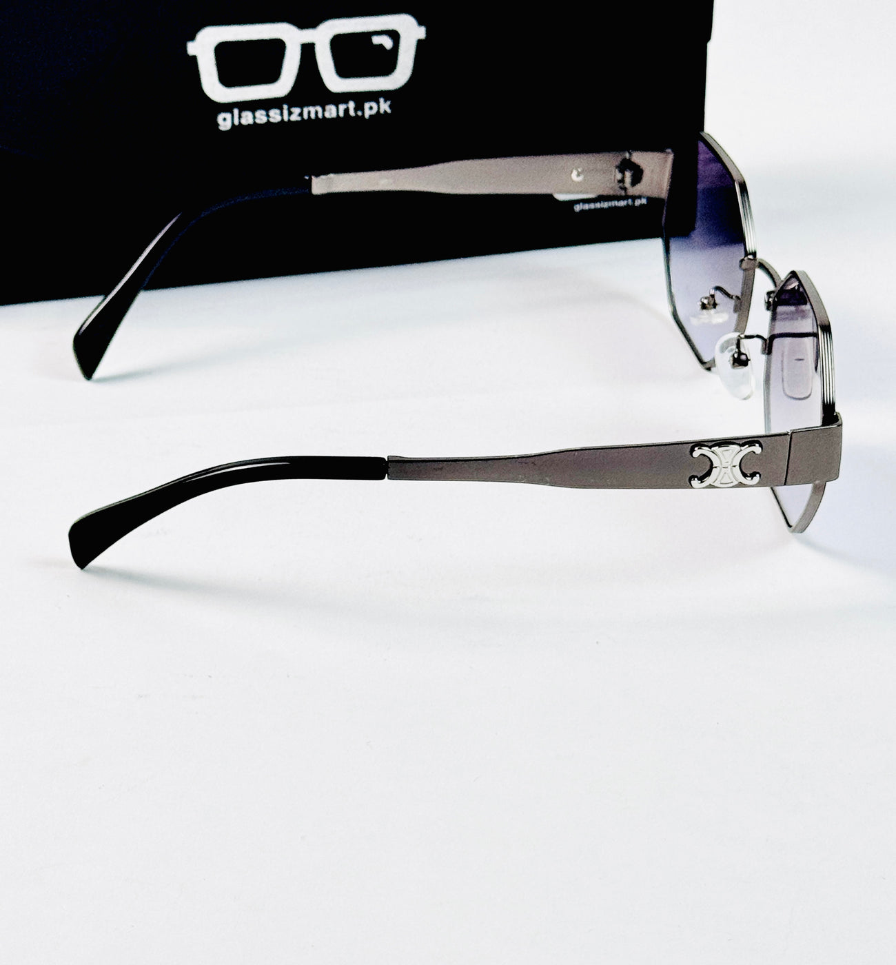 Celine – 2157 - 58 – Grey Black – Metal – Sunglasses - Unisex