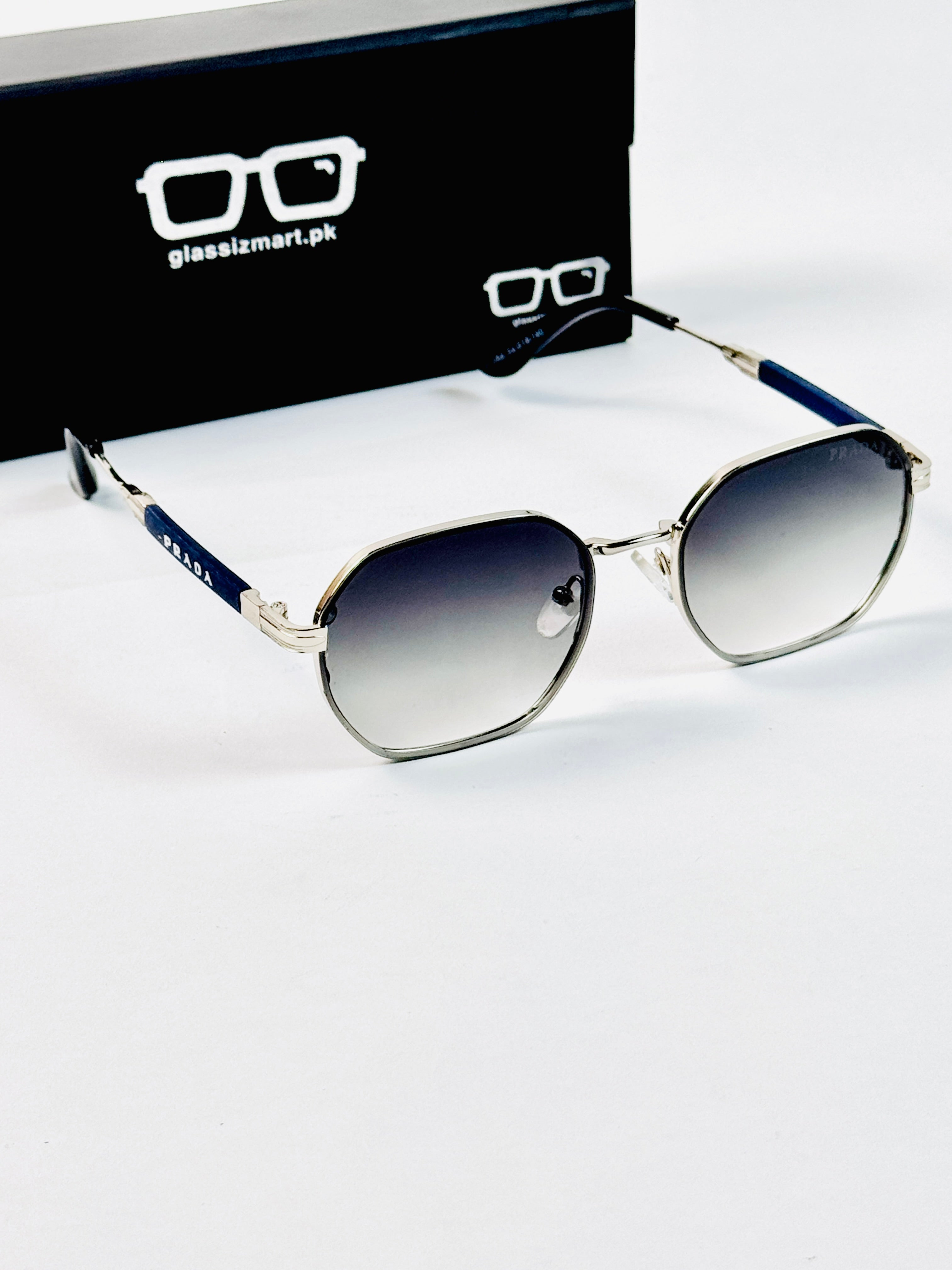 Prada – 284 – 54 – Silver Gradient – Metal – Sunglasses – Unisex