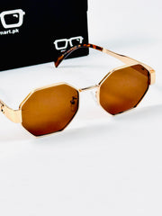 Celine – 2403 - 58 – Golden Brown – Metal – Sunglasses - Unisex