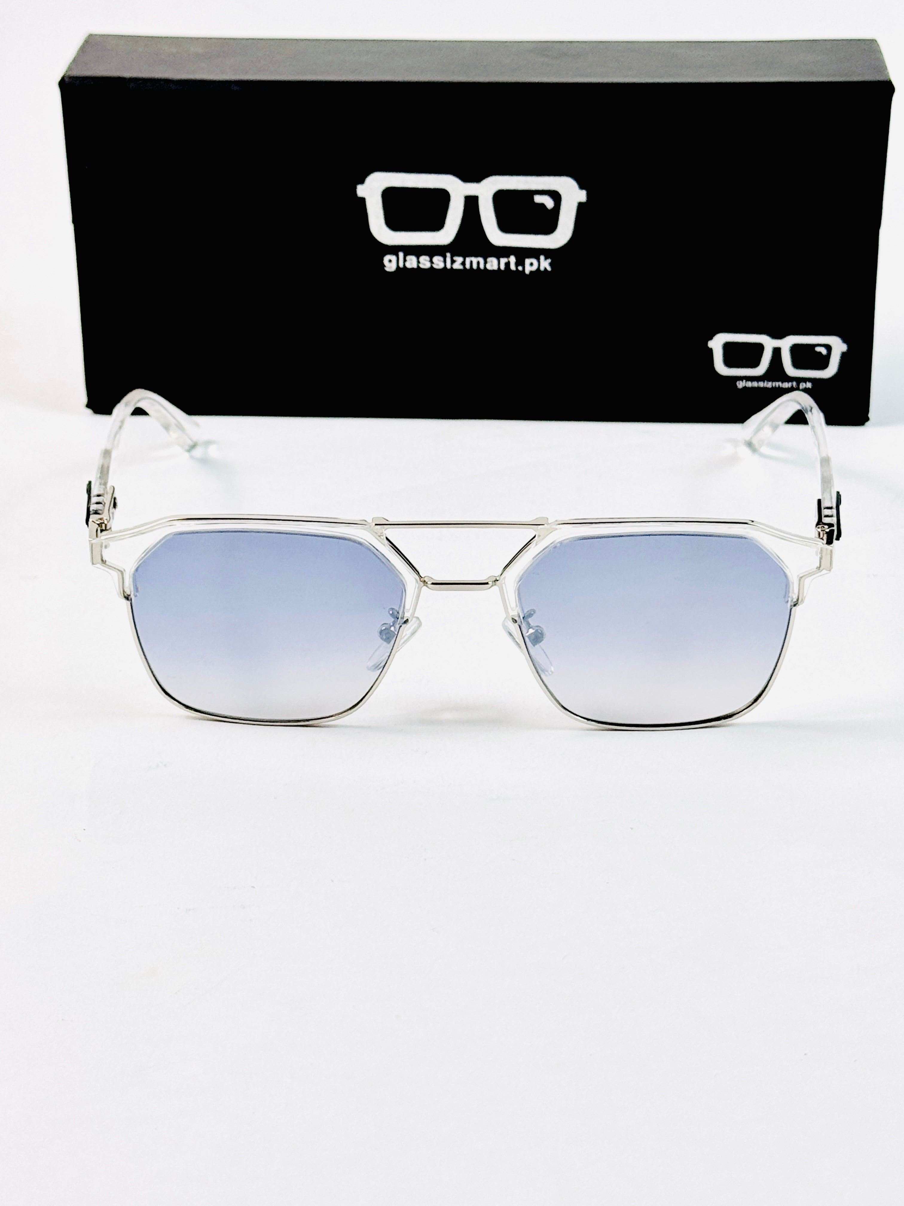 Ferragamo – 2420 – 56 – Silver Blue –- Metal – Sunglasses – Unisex