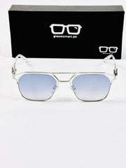 Ferragamo – 2420 – 56 – Silver Blue –- Metal – Sunglasses – Unisex