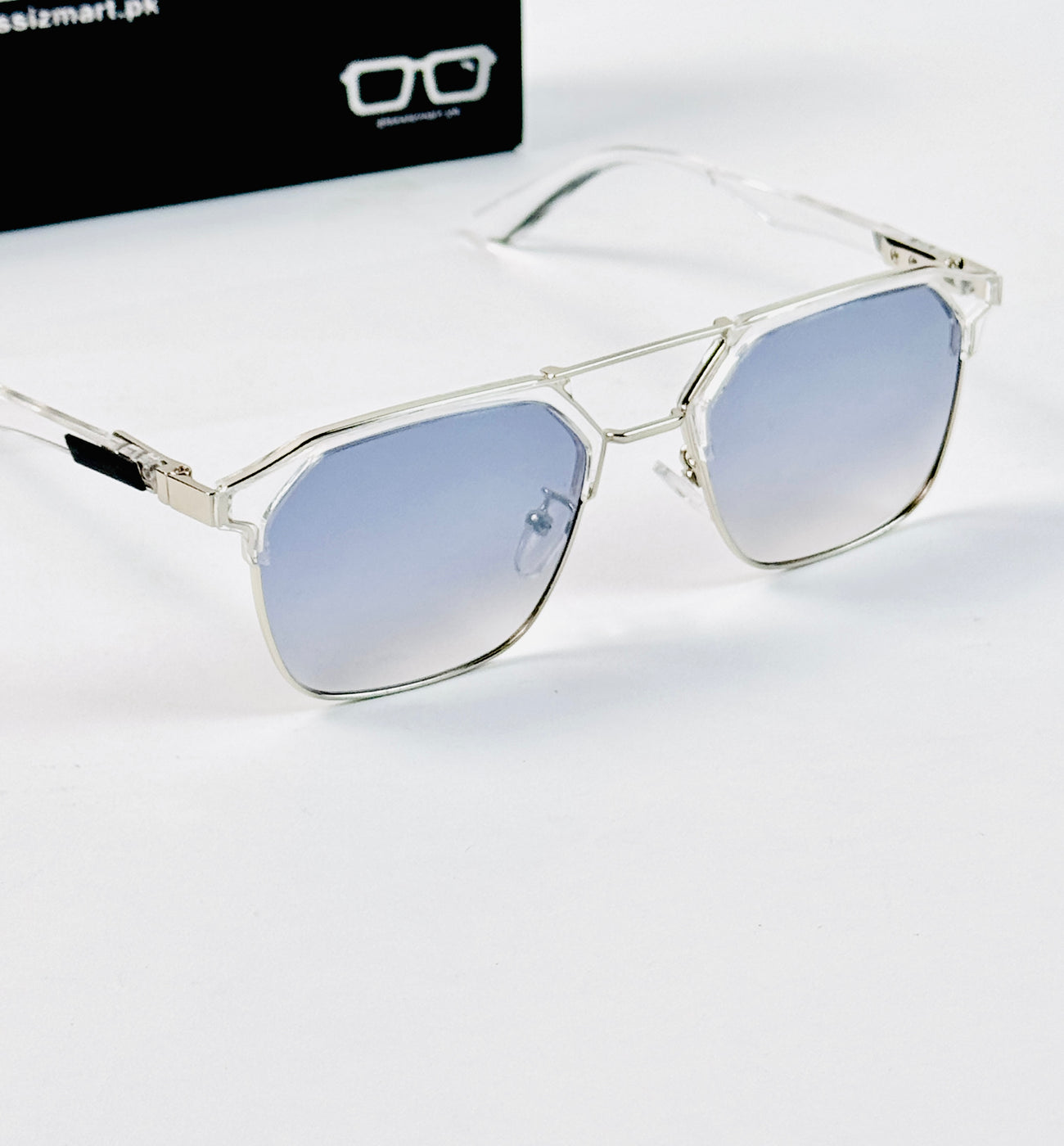Ferragamo – 2420 – 56 – Silver Blue –- Metal – Sunglasses – Unisex