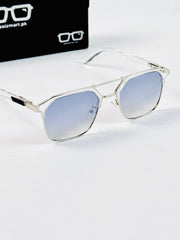 Ferragamo – 2420 – 56 – Silver Blue –- Metal – Sunglasses – Unisex