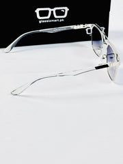 Ferragamo – 2420 – 56 – Silver Blue –- Metal – Sunglasses – Unisex