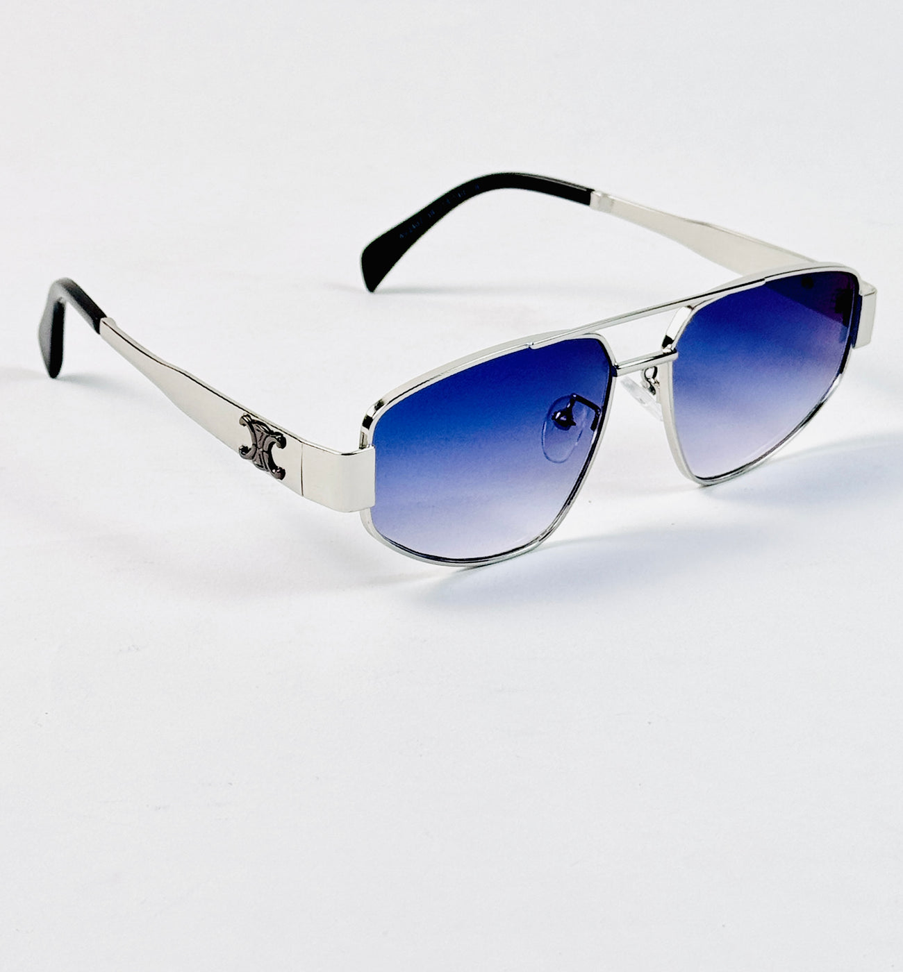 Celine – 2407 - 58 – Silver Black Gradient – Metal – Sunglasses - Unisex