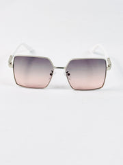 Ferragamo – 2061 – 56 – Silver Pink – Metal – Sunglasses – Ladies